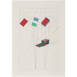 Ronald Davis, Rotation Tilt, Aquatint Etching