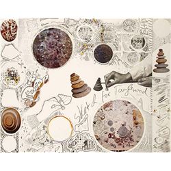 Mary Bauermeister, Sketch for Tanglewood Press, Silkscreen with Collage