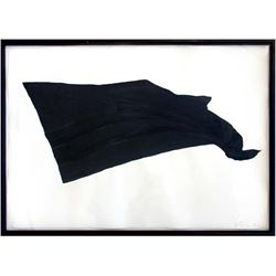 Robert Longo, Black Flag, Acrylic Painting