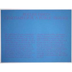 Robert Morris, Roller Disco: Cenotaph for A Public Figure, Silkscreen