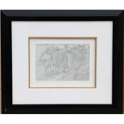 Guillaume Azoulay, Etude l'Abuina Pre..., Ink Drawing