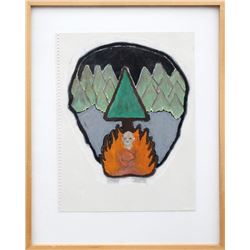 Stephen Cruise, Dream Forest Fire, Acrylic Painting