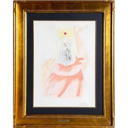 Salvador Dali, King David from Our Historic Heritage Portfolio, Intaglio Etching and Color Pochoir