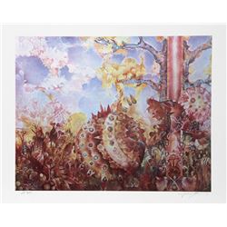 Isaac Abrams, Autumnal Fire, Lithograph