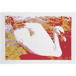 Max Epstein, White Swan, Serigraph
