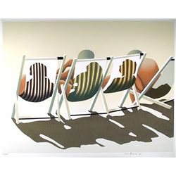 Hava Raucher, The Beach Group, Lithograph