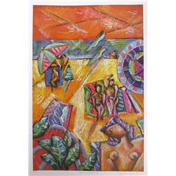 Graham Borough, Beach Design I, Lithograph