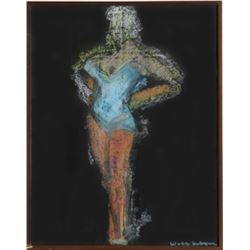 Walter Gutman, Cirker: Female Figure, Pastel Drawing