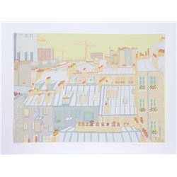 Marion McClanahan, Paris Roofs, Serigraph