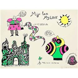 Niki de Saint Phalle, My Love, My Love, Serigraph