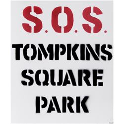 Red David Rodriguez, S.O.S. Tompkins Square Park, Silkscreen