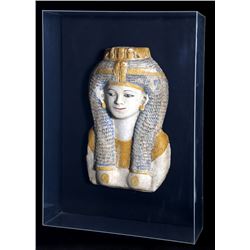 Egyptian Bust, Ceramic Clay Figure