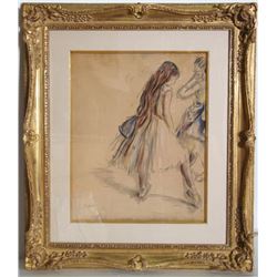 Edgar Degas, Ballerinas, Print of a Pastel Drawing