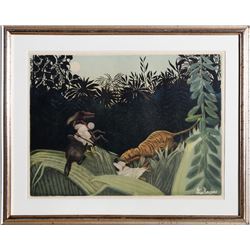 Jacques Villon, La Chasse au Tigre Ginestet-Pouillon 641, Aquatint Etching