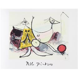 Pablo Picasso, Femme sur la Plage Jouant au Balloon, Lithograph