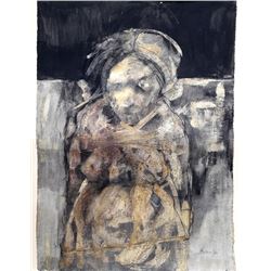 Armando L. Balboni, Domini, Watercolor Painting with Wax
