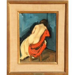 Jan De Ruth, Seated Figure, Oil Painting