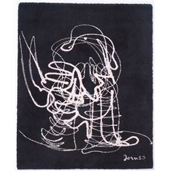 Asger Jorn, Abstract Figure, Modern Wool Rug