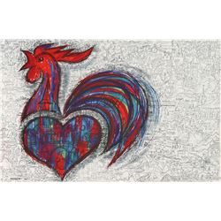 Jean Monneret, Rooster, Lithograph