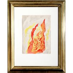 Abraham Rattner, Fire, Lithograph