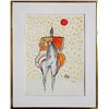 Image 1 : John Rombola, Soldier on Horse, Ink and Gouache Drawing
