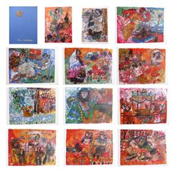 Theo Tobiasse, The Song of Songs of King Solomon, Portfolio with 12 Lithographs and Medallion