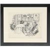 Image 1 : Marshall Goodman, Bar Scene, Ink Drawing