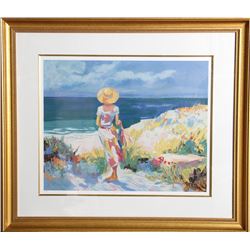 Don Hazen, Beach at Morning, Lithograph