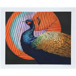 Caroline Schultz, Peacock, Lithograph