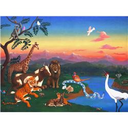 George Rhoads, The Jungle, Acrylic Painting