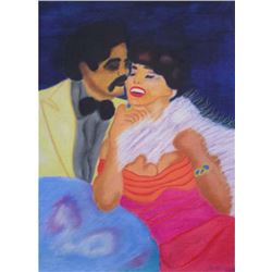 Mar’a de la Paz Jaramillo, Couple, Pastel Drawing