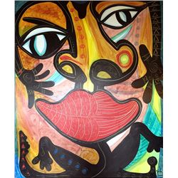 Menelaw Sete, Forca de Africa, Acrylic Painting