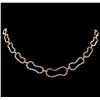 Image 1 : 5.64ctw Diamond Necklace - 18KT Rose and White Gold