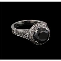 4.79ctw Black Diamond Ring - 14KT White Gold