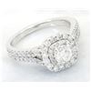 Image 3 : Vera Wang 1.30ctw Diamond and Sapphire Ring - 14KT White Gold