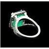 Image 2 : GIA Cert 8.36ct Emerald and Diamond Ring - 14KT White Gold