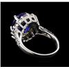 Image 3 : 5.63ct Tanzanite and Diamond Ring - 14KT White Gold