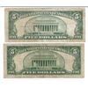 Image 2 : 1934 $5 Silver Certificate Currency Lot of 2