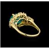 Image 3 : 5.15ct Apatite and Diamond Ring - 14KT Yellow Gold