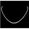 Image 1 : 18KT White Gold 7.29ctw Diamond Necklace
