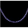 Image 2 : 33.50ctw Tanzanite Necklace - 14KT White Gold