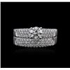 Image 2 : 14KT White Gold 1.27ctw Diamond Ring
