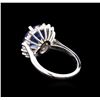 Image 3 : 5.04ct Tanzanite and Diamond Ring - 14KT White Gold