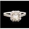 Image 2 : 14KT White Gold EGL USA Certified 1.56ctw Diamond Ring