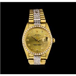 Rolex 14KT Yellow Gold 4.00ctw Diamond Date Men's Watch