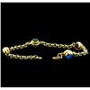 Image 3 : 14KT Yellow Gold Evil Eye Bracelet