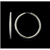 Image 2 : 1.38ctw Diamond Hoop Earrings - 14KT White Gold