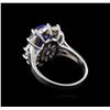 Image 3 : 6.00ct Tanzanite and Diamond Ring - 14KT White Gold