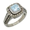 Image 3 : Le Vian 1.00ct Aquamarine and Diamond Ring - 14KT White Gold