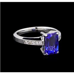 2.61ct Tanzanite and Diamond Ring - 14KT White Gold